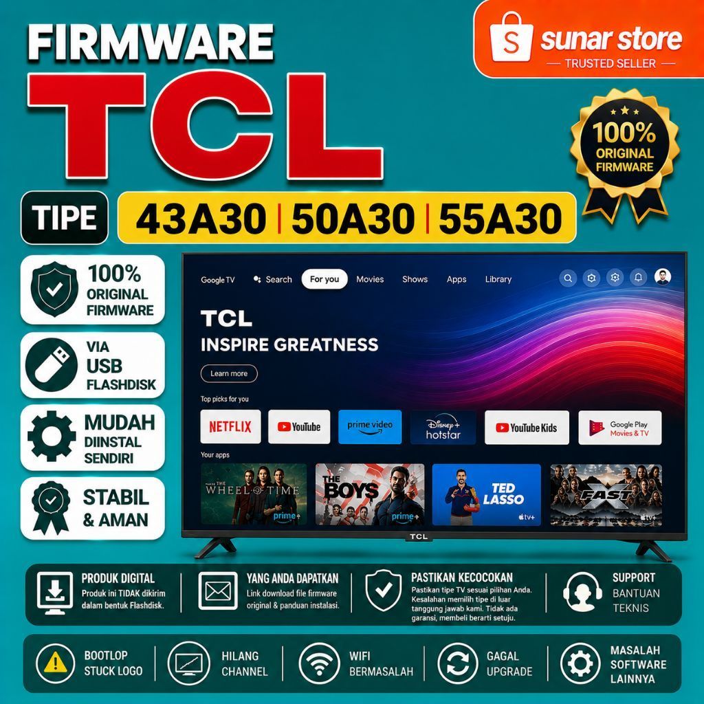 FIRMWARE TV TCL 43A30 50A30 55A30