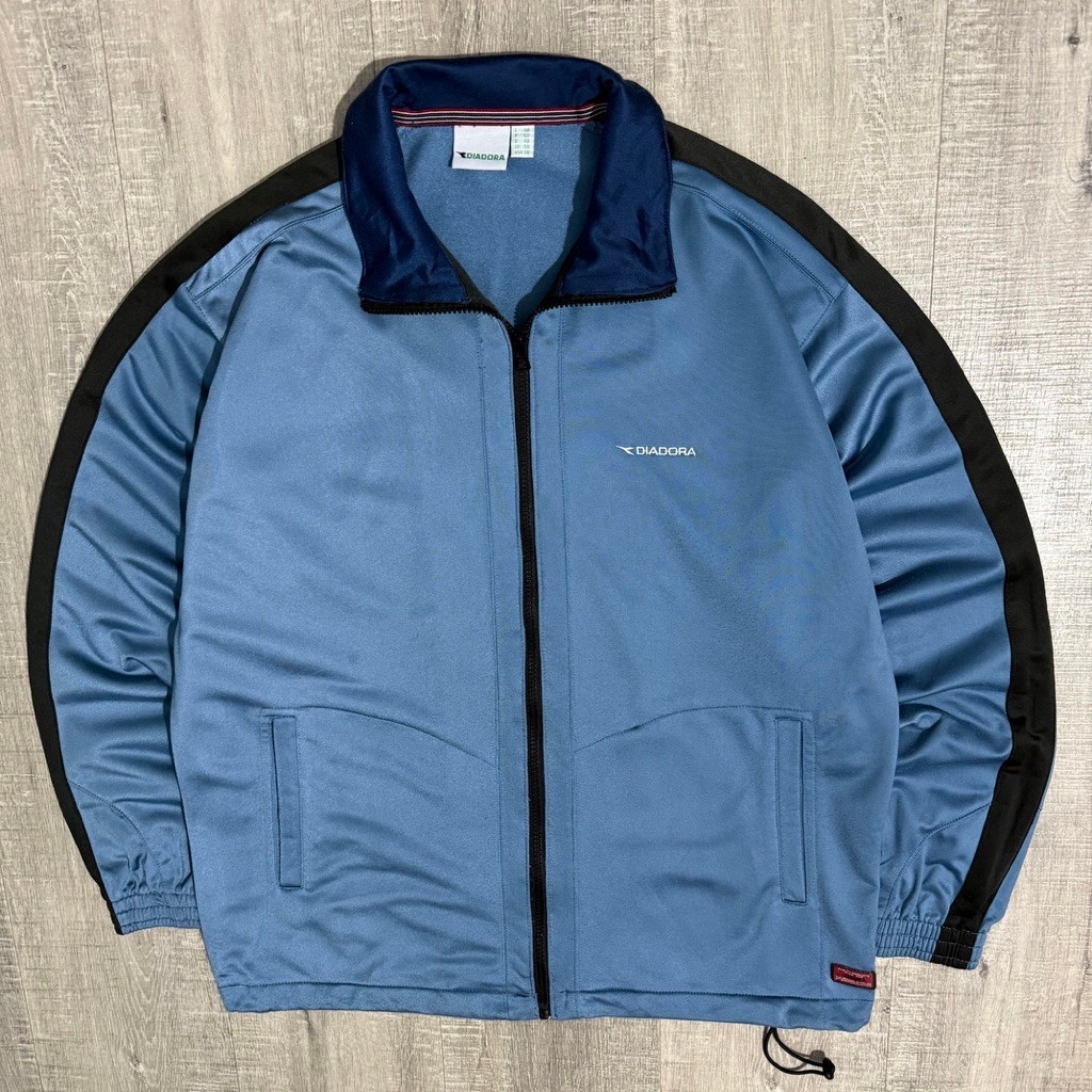 Jacket vintage diadora tracktop blue
