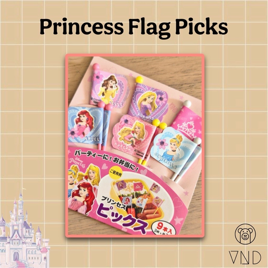 Disney Princess Flag Picks ORI Torune Japan/ Hiasan Bekal/ Bento Picks