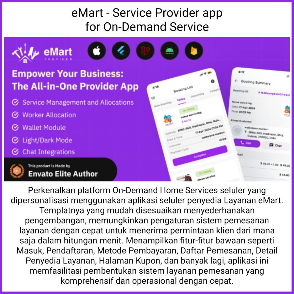 eMart - Service Provider app for On-Demand Service