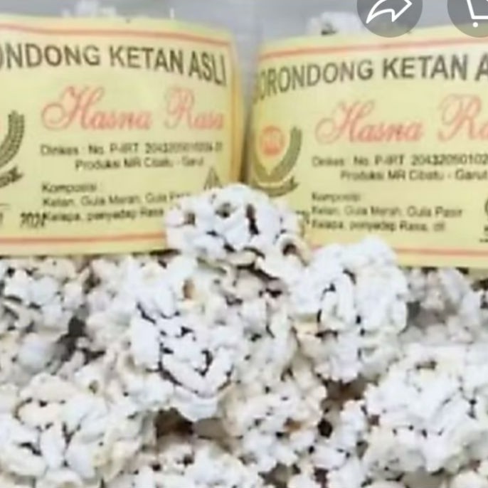 Borondong ketan Asli khas garut 250gr