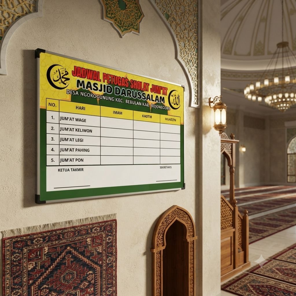 Jadwal Petugas Sholat Jumat