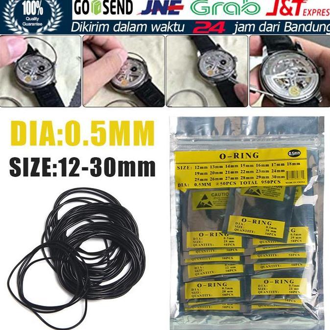 CHICKLEP 950 Pcs Karet Seal O-Ring jam Tangan Seal O Ring Seal Tutup Jam Tangan