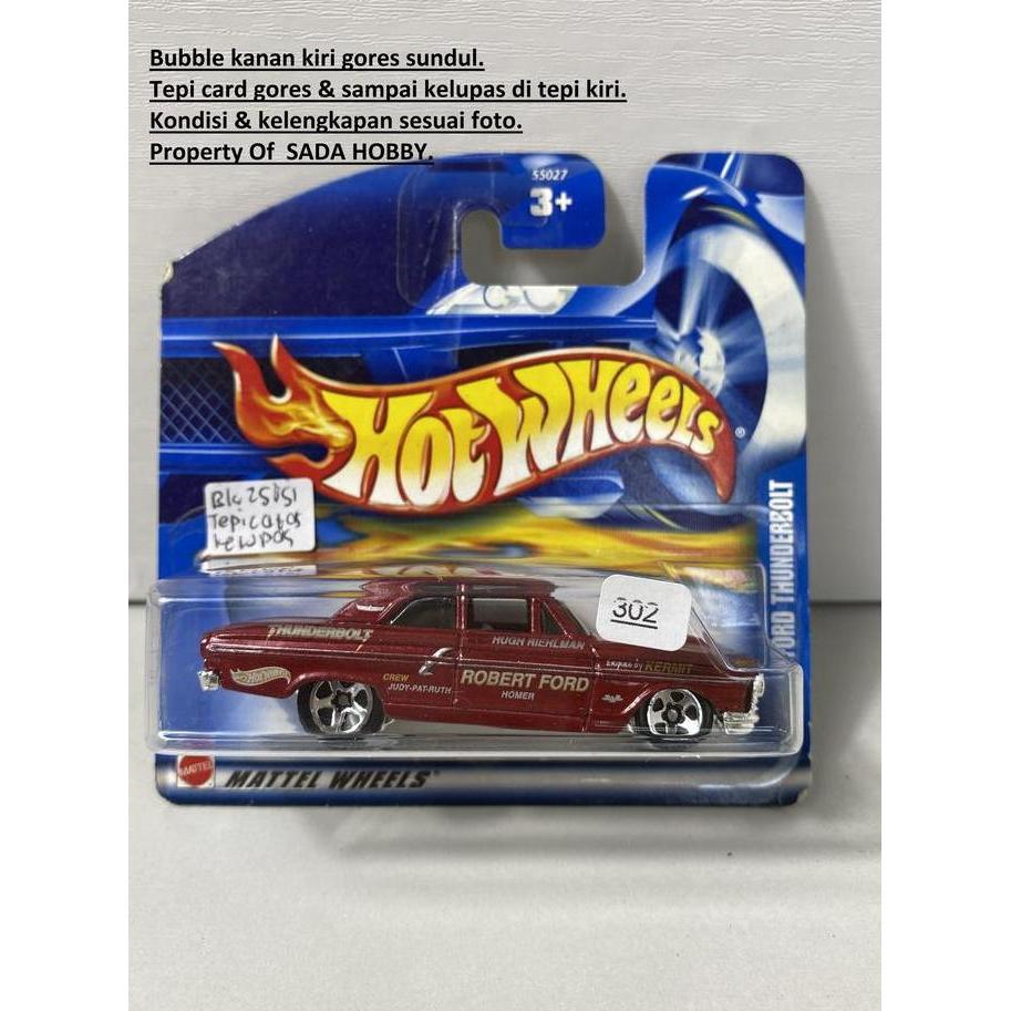 HOT WHEELS FORD THUNDERBOLT RED SHORT CARD HS99
