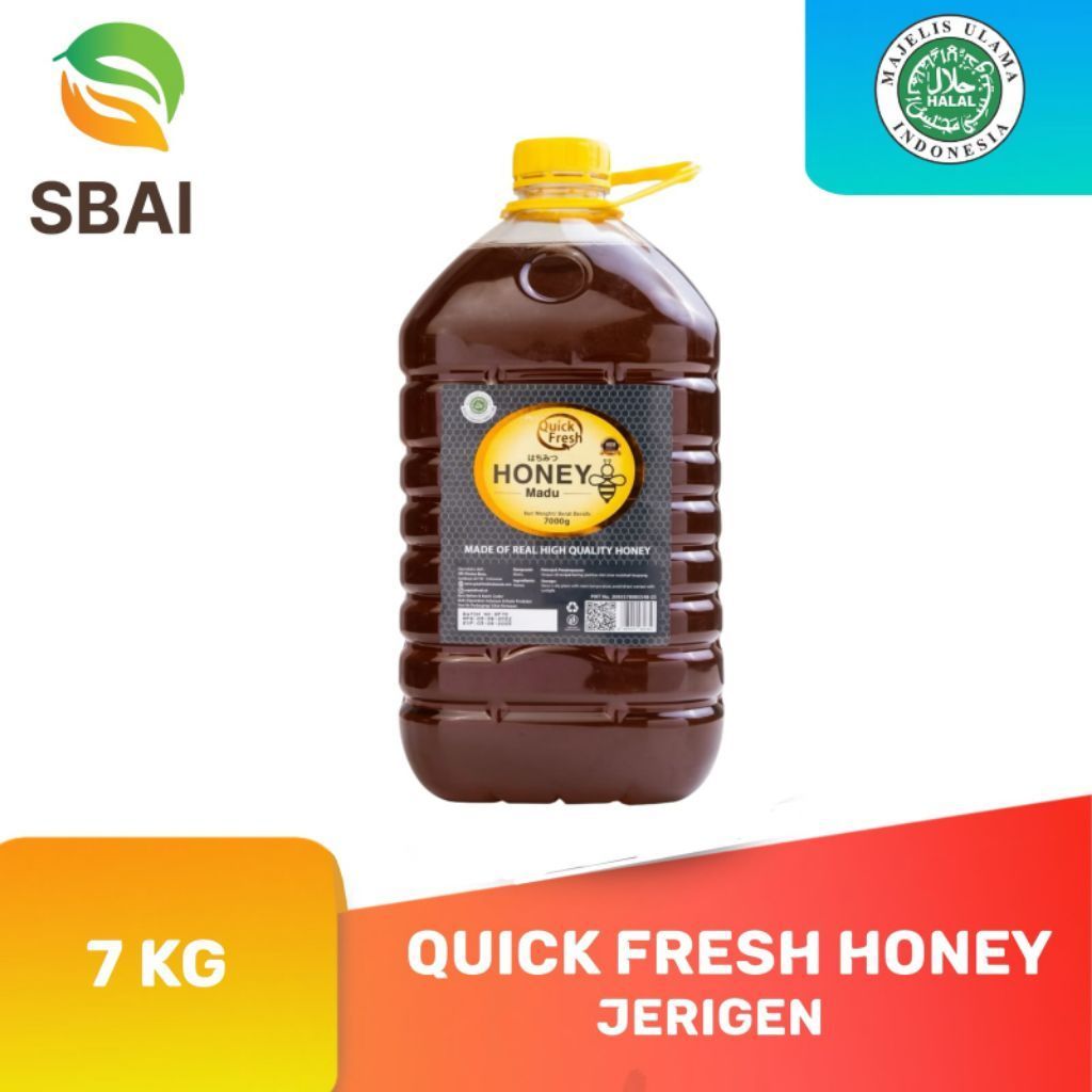 Madu Asli Murni Quick Fresh Honey 7kg Jerigen - Original 100% HALAL