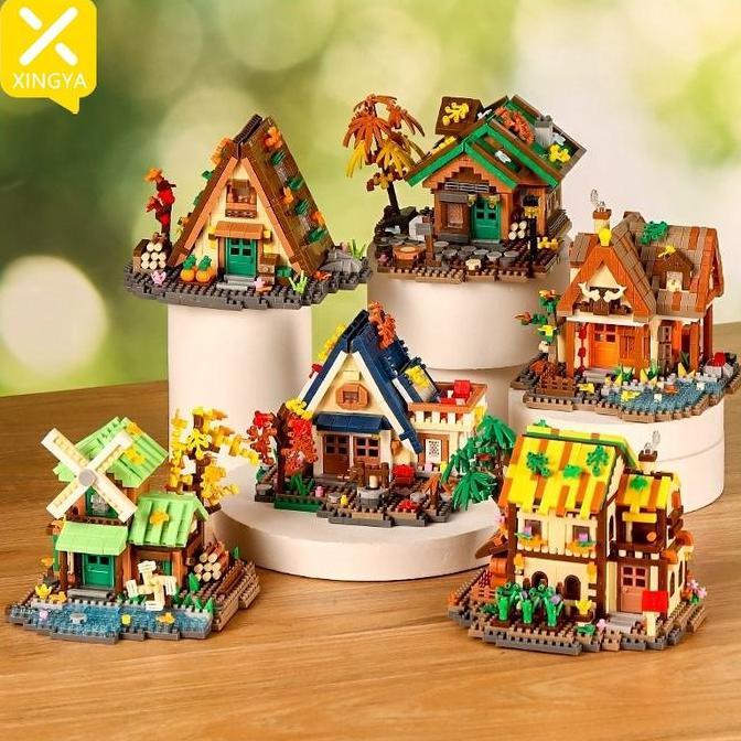 XINGYA MALL Mainan Bricks Rumah Pohon  Blok Rumahan Pohon Rumah Tree House Bricks 1 box anak  Permai