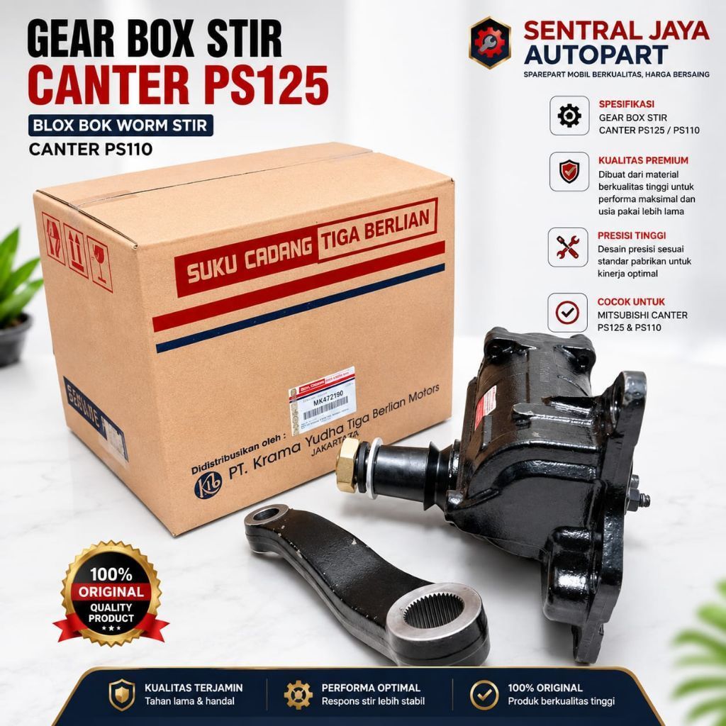 GEAR BOX STIR MITSUBISHI CANTER PS125 PS110 / BOK WORM STIR STEERING GEARBOX HIGH QUALITY ORIGINAL