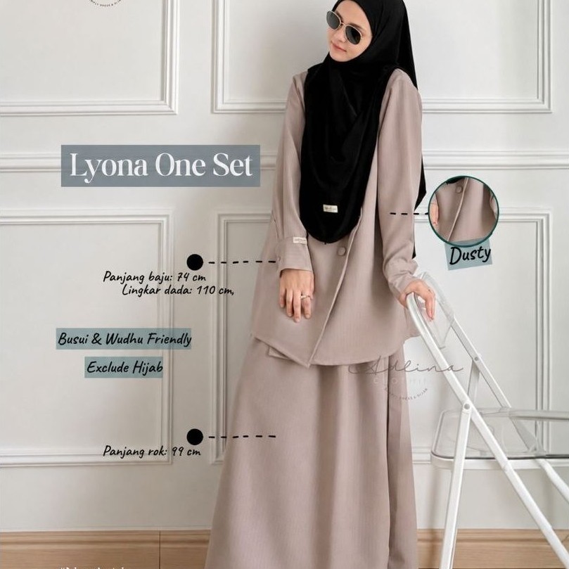 Lyona One Set by Adlina Clothing - Dusty
