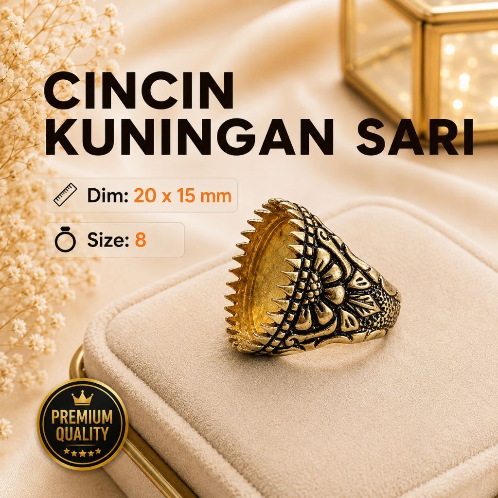 Emban Batu Akik Dan Permata Kuningan Perunggu.16