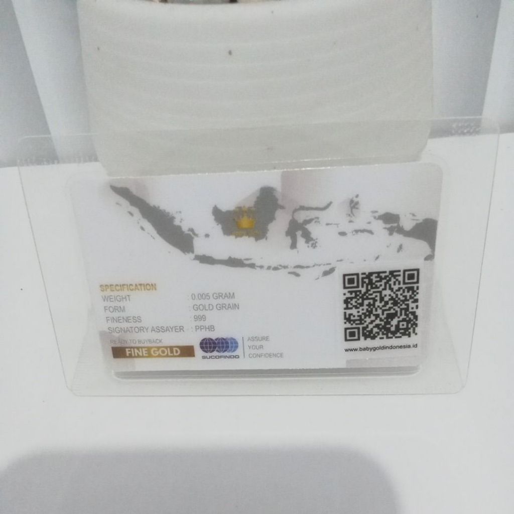 Mini gold Baby gold ukuran 0,005gr
