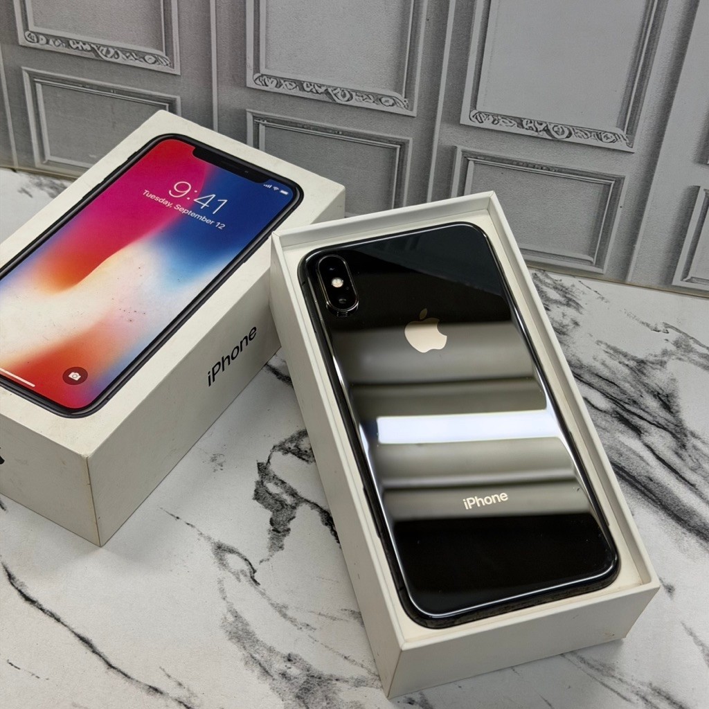 iPhone X 256GB iBox Second Fullset Original Hitam