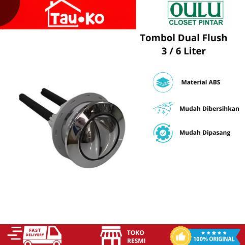 BARU Oulu Tombol Flush Duak Flush 3 / 6 Liter Closet Kloset Toilet Wc Duduk