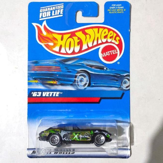 HOTWHEELS HOT WHEELS 63 VETTE CORVETTE SPLIT WINDOW BIRU 2000 XTREME BLUE CARD FTS99