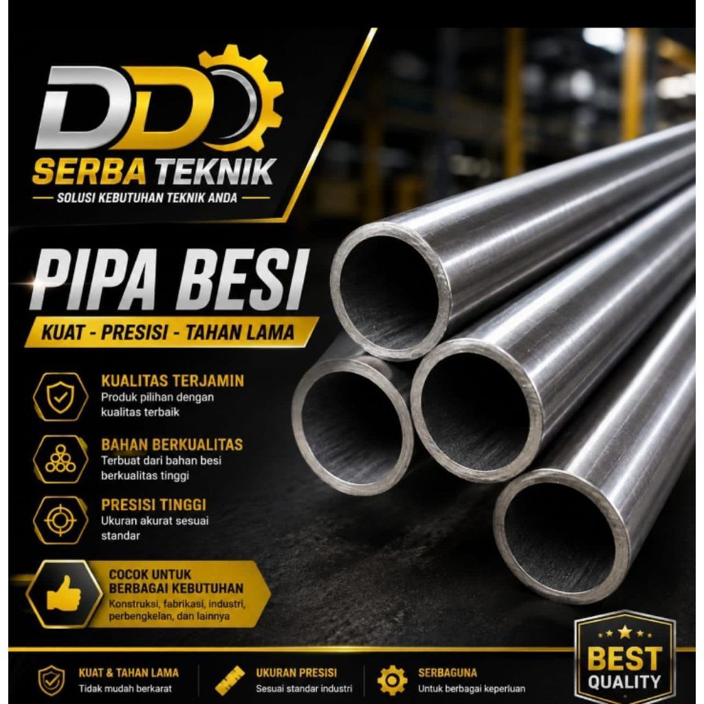 pipa besi od 8mm x T.0,8mm
