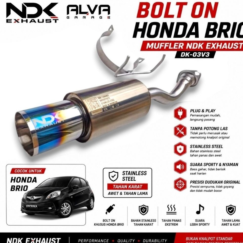 Bolt on Honda Brio Muffler NDK Exhaust DK03V3