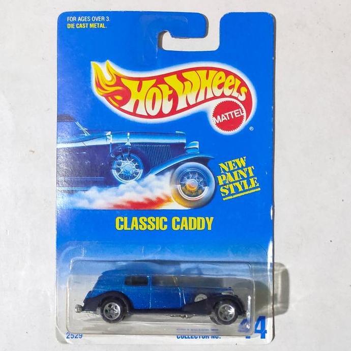 HW HOT WHEELS 1935 35 CADILLAC CLASSIC CADDY BIRU 1992 BASE BESI BLUE CARD FTS99