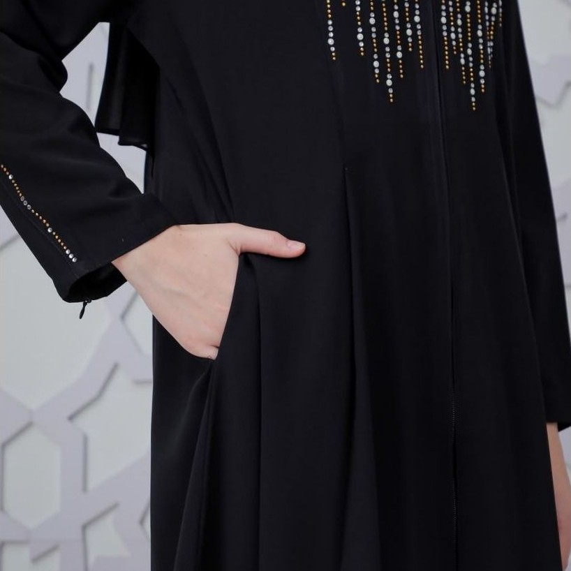 ABAYA MARWAH ABAYA JETBLACK BY GALLERY SYARIFAH