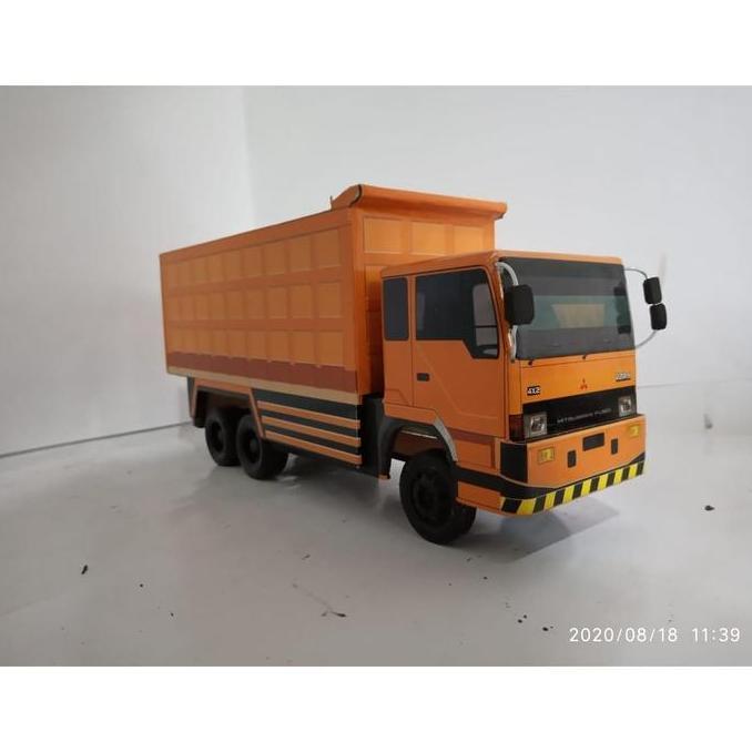 MINIATUR DUMP TRUK TRUCK DIECAST KAYU DIECAST DUMP TRUCK FUSO BESAR