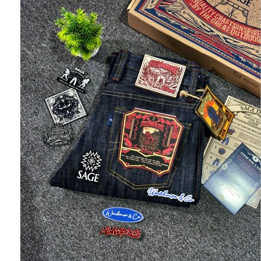 SAGE DENIM "REDMANE" 20 OZ UNSANFORIZED DENIM SLUBBY