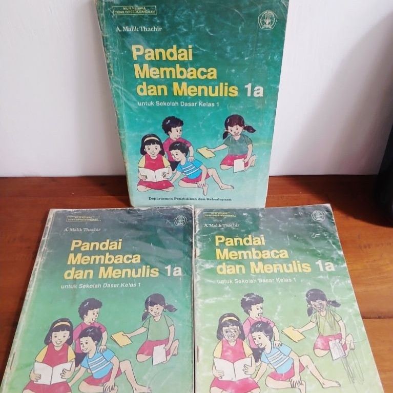 PANDAI MEMBACA DAN MENULIS SD KELAS 1A,BUKU PELAJARAN JADUL,BAHASA INDONESIA LAWAS HARGA SATUAN