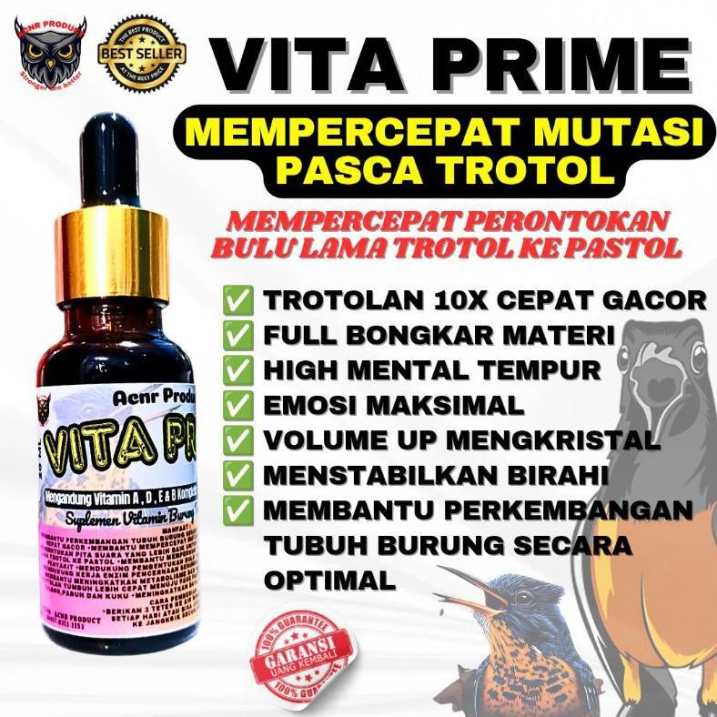[BEST] VITAMIN BURUNG TROTOL PASTOL VITA PRIME PENGGACOR MURAI BATU VITAMIN MURAI BATU OBAT GACOR MU