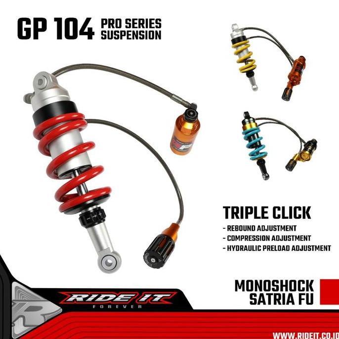 Monoshock Satria fu Tabung Pisah Ride it GP 104 , Tabung Pisah Fleksib