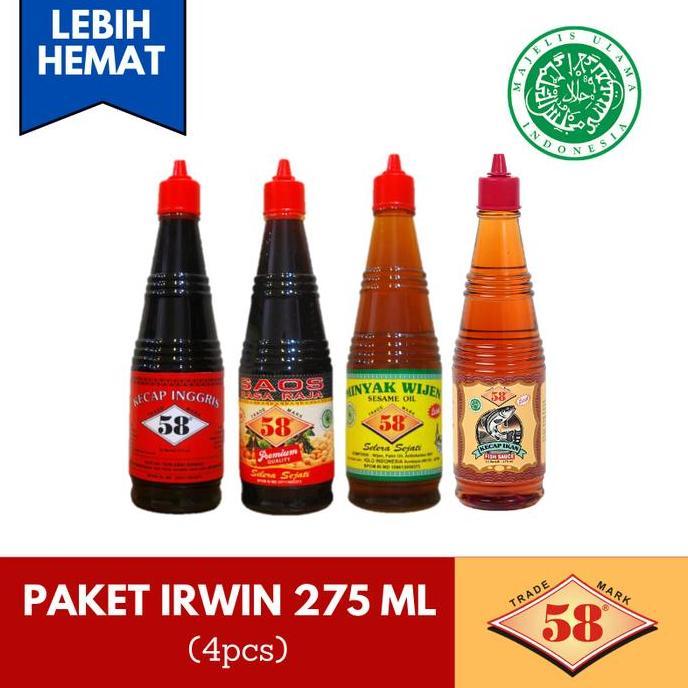 PAKET IRWIN 275ML (KECAP IKAN, RASA RAJA, MINYAK WIJEN, KECAP INGGRIS)