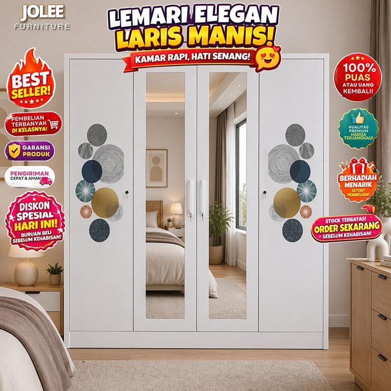 Jolee-Lemari pakaian besi, lemari besi,lemari multi pintu,lemari gantungan, gantungan baju