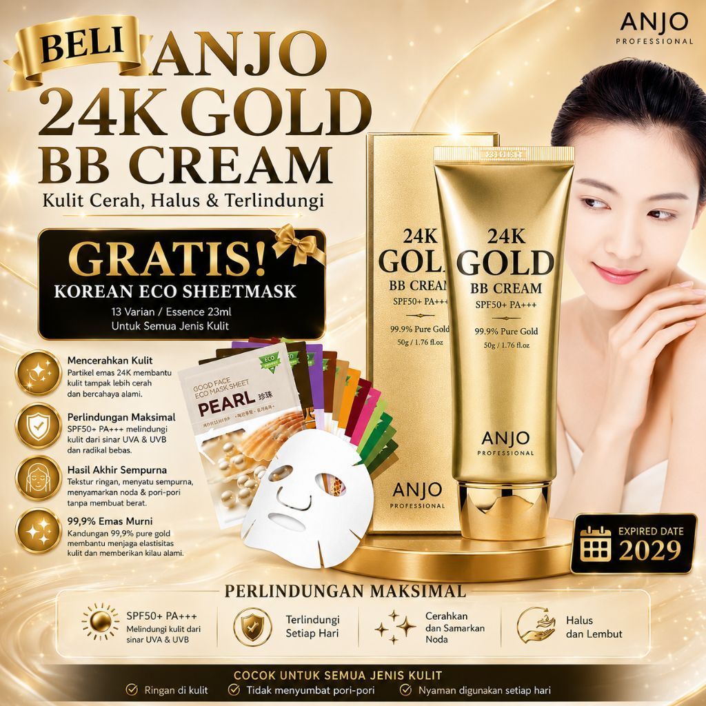 [ANJO Professional] 24K Gold BB Cream SPF50+ PA+++50g/Anjo BB Cream Gold 24K/Anjo