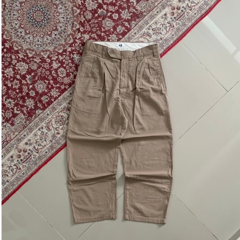Uniqlo U Pleated Twill Wide Baggy Pants