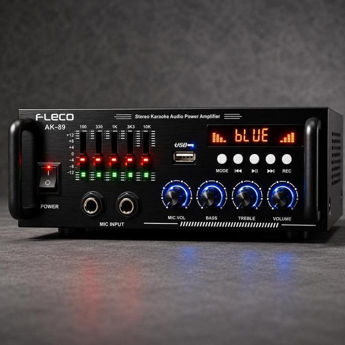 Mka_Jayadira - 600Watt Ampilifier Bluetooth Full Bass + Kipas Pendingin Sunbuck Fleco Ak-89/Fleco Av