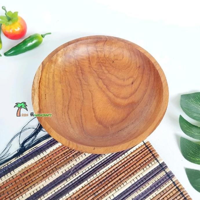 Piring Liuk Kayu Jati 15Cm