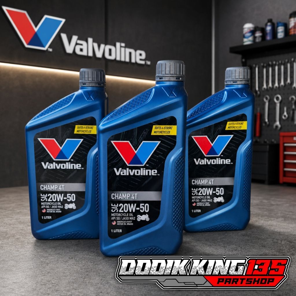 OLI MESIN VALVOLINE CHAMP 4T SAE 20W-50 SG/JASO MA2 1LITER ORIGINAL