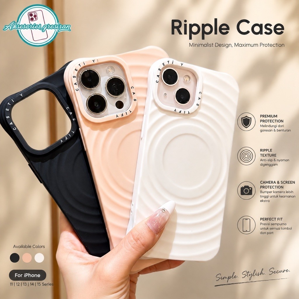 Ripple Liquid Silicone Magsafe Case Iphone 11 12 13 14 15 16 17 PRO MAX 14+ 15+ 16+ PLUS 17 AIR