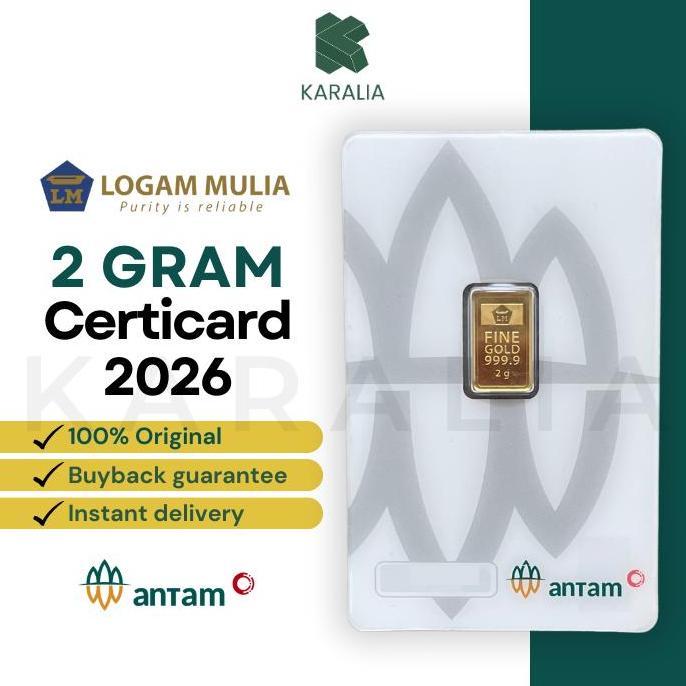 EMAS ANTAM 2 GRAM LM LOGAM MULIA ANTAM 2 GRAM SERTIFIKAT TERBARU