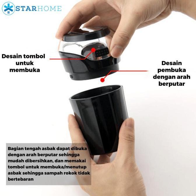 Promo Asbak Rokok Mobil Lengkap dengan Pematik Elektrik Tempat Rokok Diskon