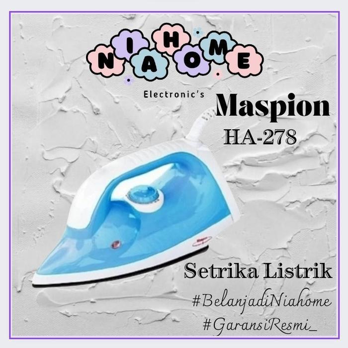BEBAS ONGKIR - Maspion HA278 Setrika Listrik - Electric Iron HA-278 HA 278