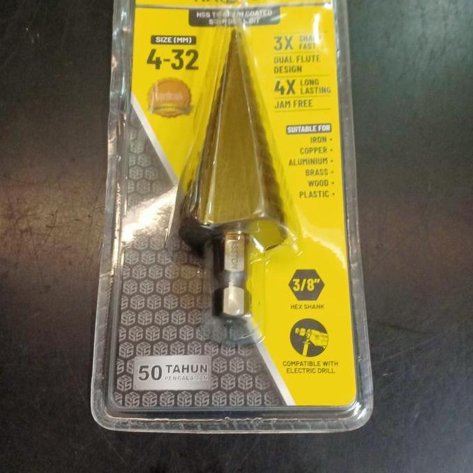 BEBAS ONGKIR - Mata Bor Kerucut/Piramid 4-32mm HASTON Drill Bit Model  Serong-Pagoda