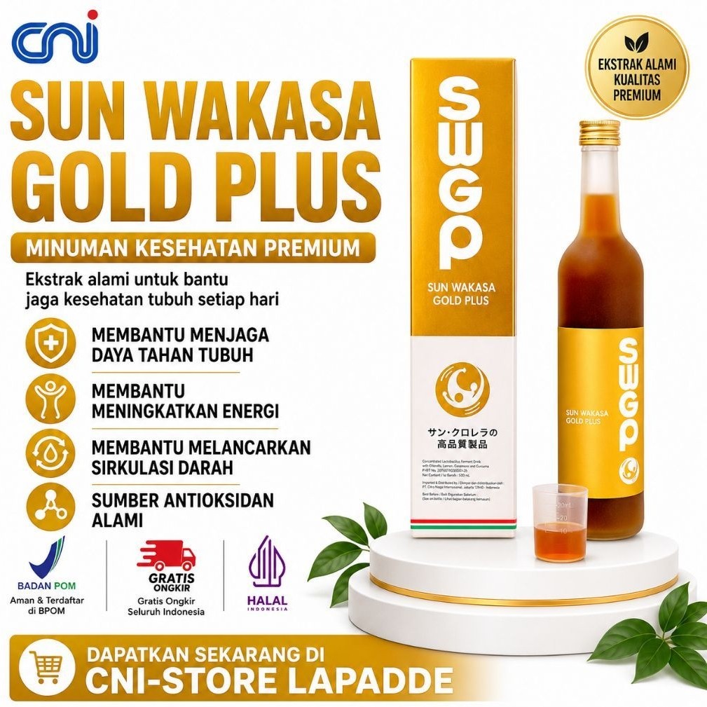 SWGP Sun Wakasa Gold Plus Chlorella Extract Minuman Botol