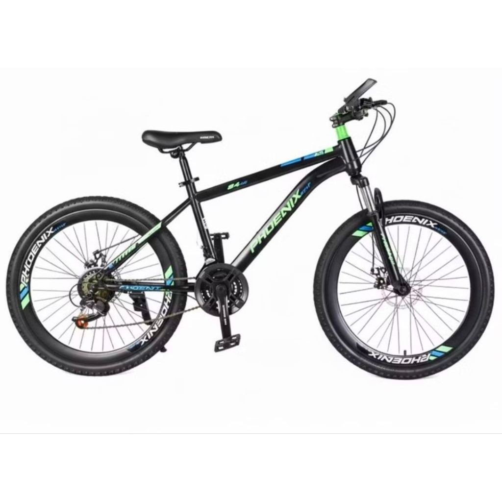 SEPEDA MTB 24 /26 PHOENIXSTAR FRAME TEBAL GARPU SHOCK OPERAN 7 SPEED
