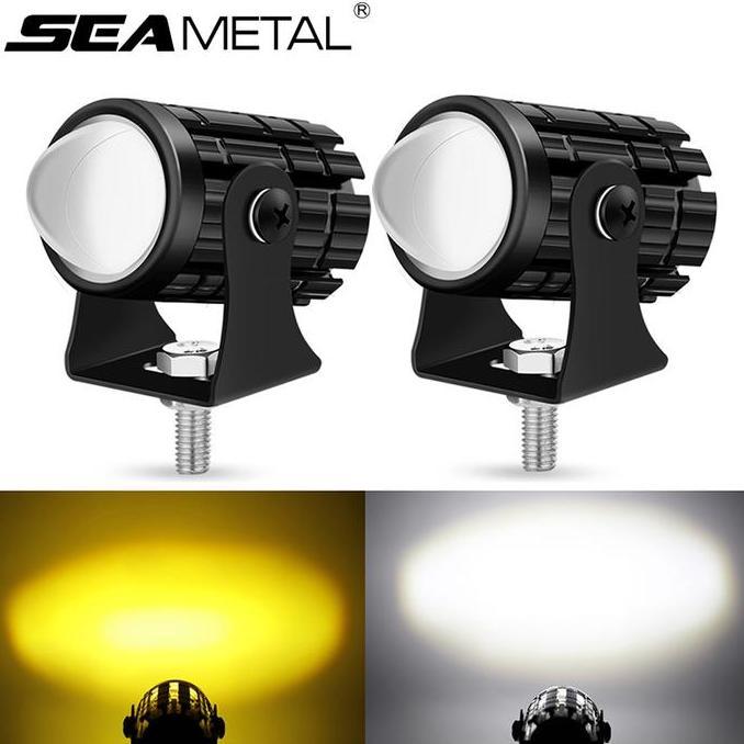ARTHIONE Lampu depan sepeda motor, lampu dua warna, lampu kendaraan listrik, lampu becak, penerangan