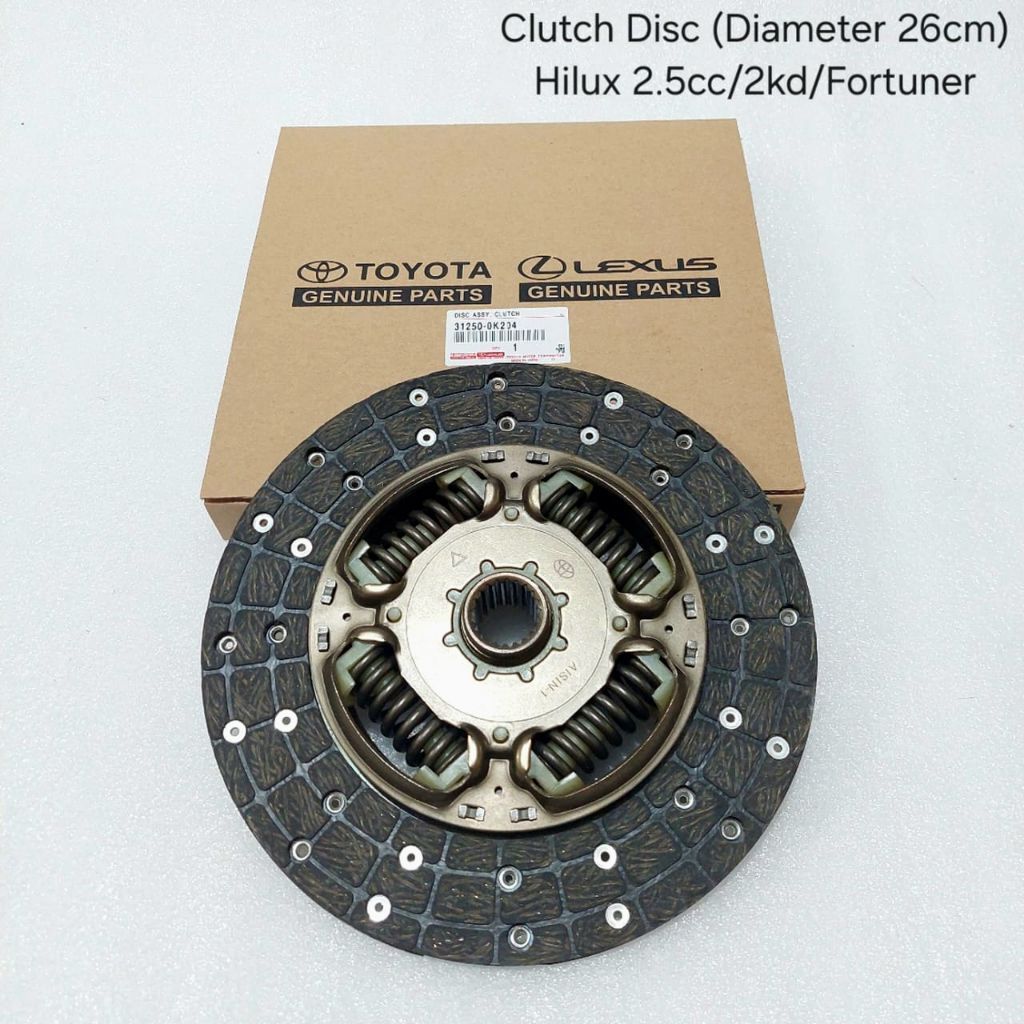 Plat Kopling Clutch Disc Hilux 2KD Fortuner Hiace Commuter Genuine 31250-0K204 (26 cm)