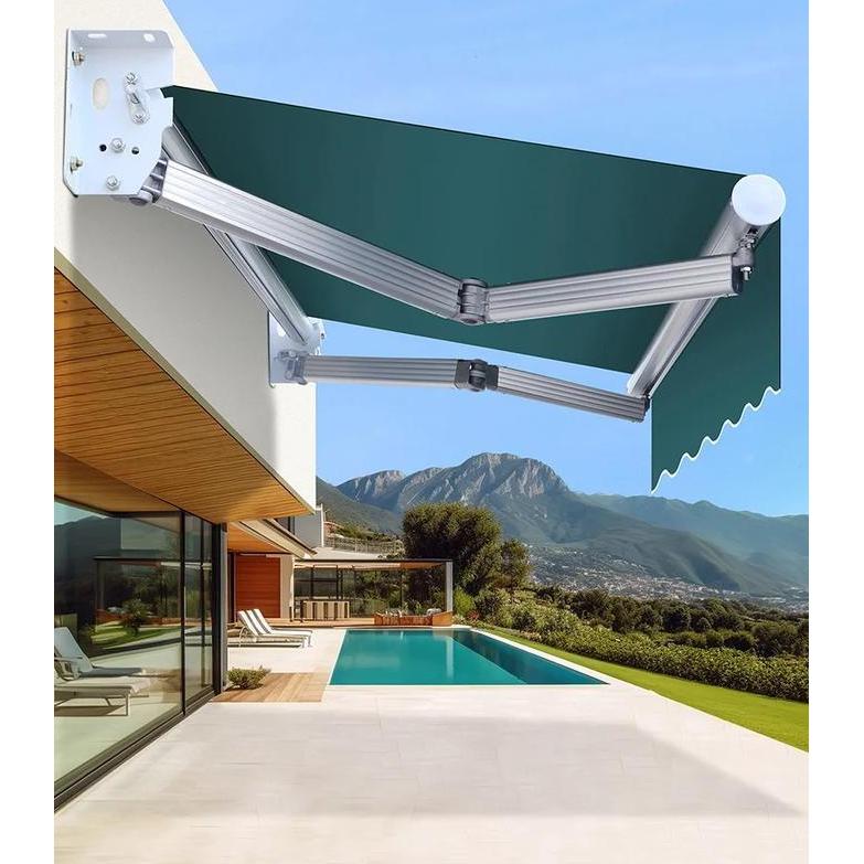 KASDIUM Awning Lipat Canopy Tahan Air / Canopy Rumah Gulung Manual / Perlindungan Matahari Perlindun
