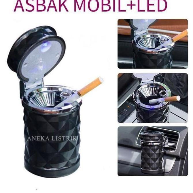 HERBONE ASBAK MOBIL TEMPAT ABU ROKOK ASBAK LED SERBAGUNA ASBAK ROKOK