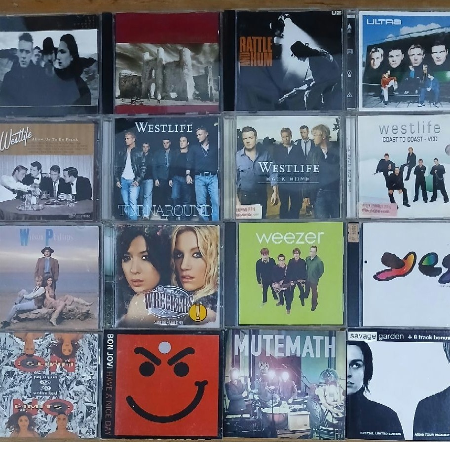 CD U2/ ULTRA / WESTLIFE / WILSON PHILIPS / THE WRECKERS / WEEZER / YES / S2 UNLIMITED / BON JOVI / M