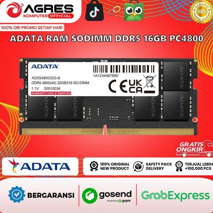 Rex- Adata Ram Sodimm Ddr5 16Gb 4800Mhz - Ram Laptop - Ram Laptop Ddr5 - Ram Laptop 16Gb - Ram Lapto