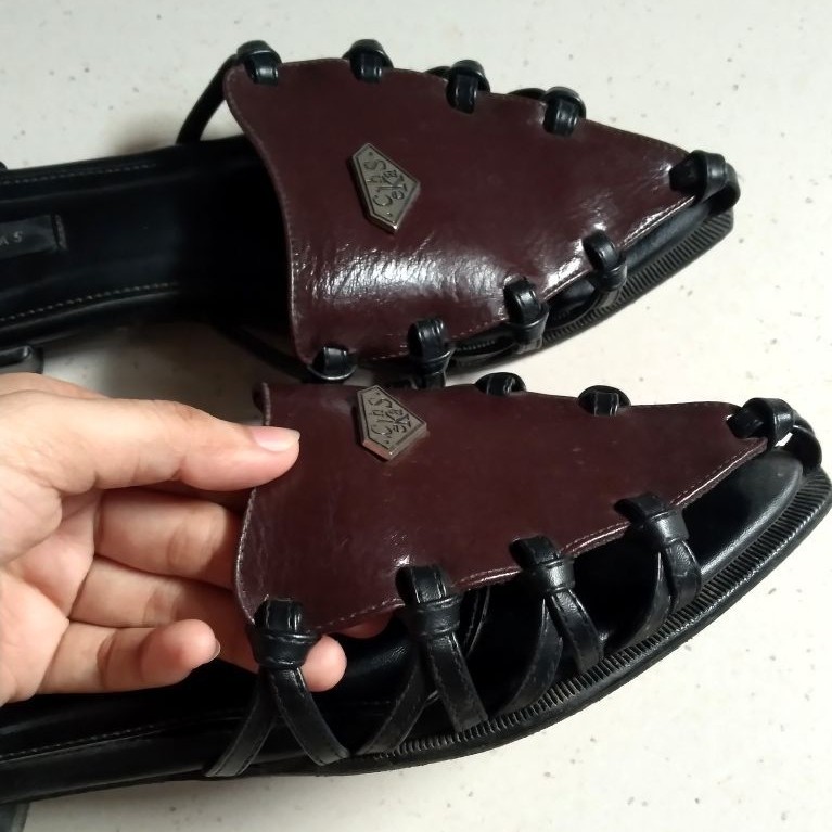 preloved | Cekhas michelle wood mules wanita