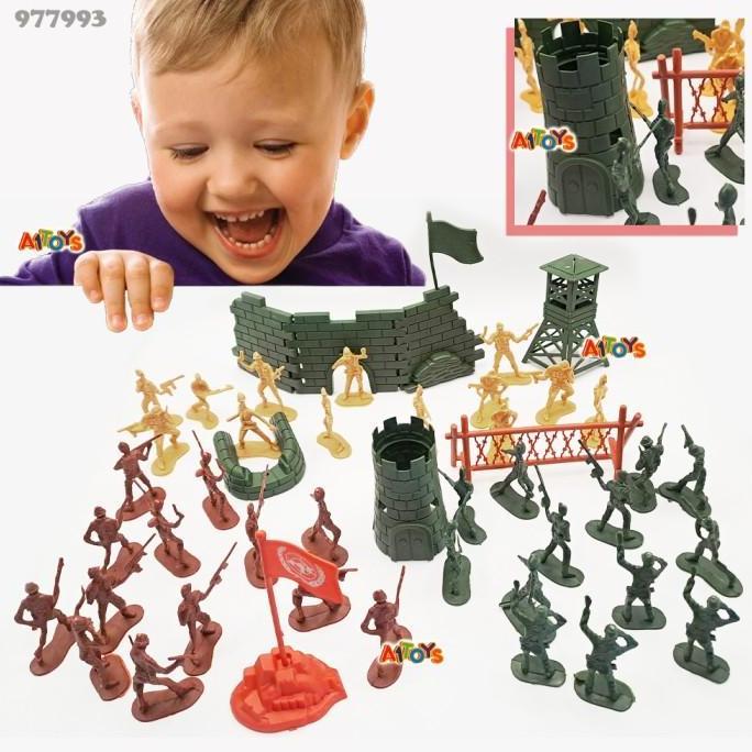 Mainan tentara plastik mainan tentara merayap mainan militer miniatur tentara mainan barak tentara m