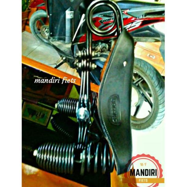 Sadel sepeda onthel kulit asli onthel per dobel sadel ontel empuk aksesoris