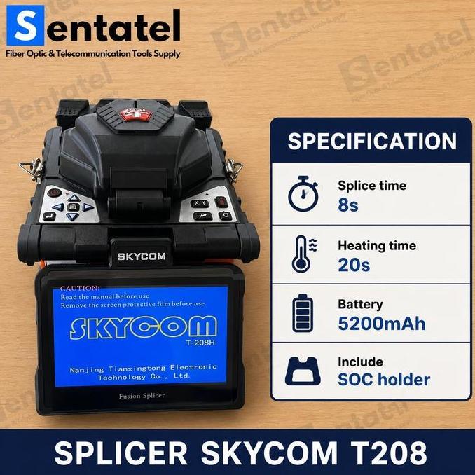 xefariakumshop9 - skycom t208 splicer t208 skycom fusion splicer splicing splising t208h